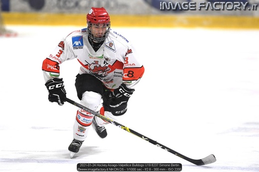 2021-01-24 Hockey Asiago-Valpellice Bulldogs U19 6237 Simone Bertin